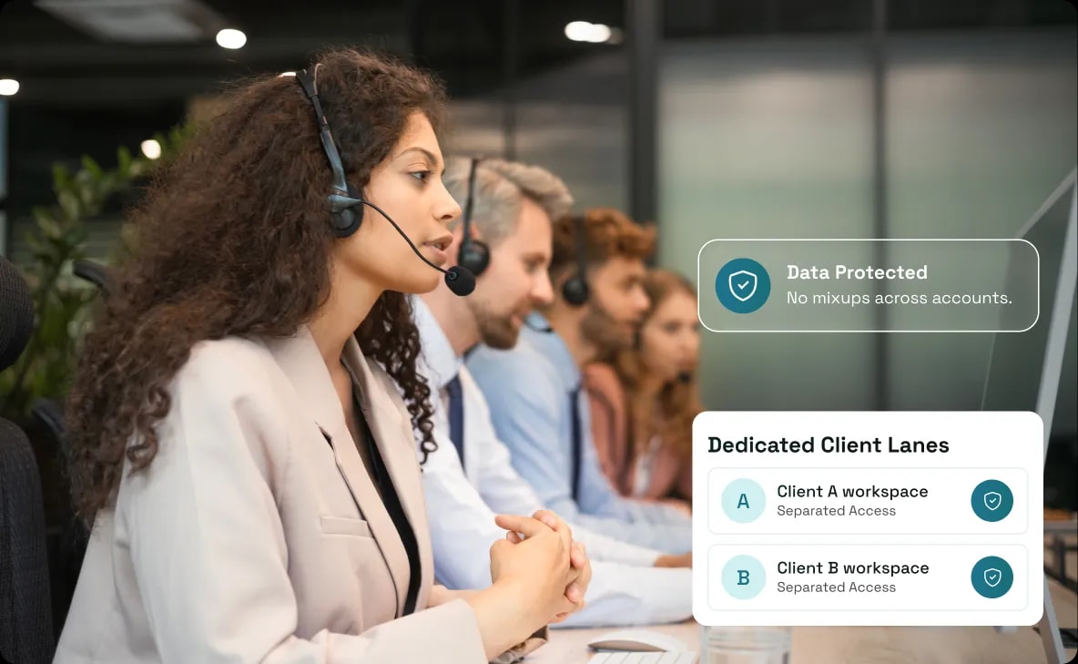 Client data stays in its lane